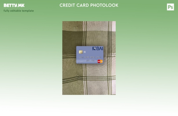 Модерен стил Португалија Banco BAI Europa Mastercard photolook преден шаблон